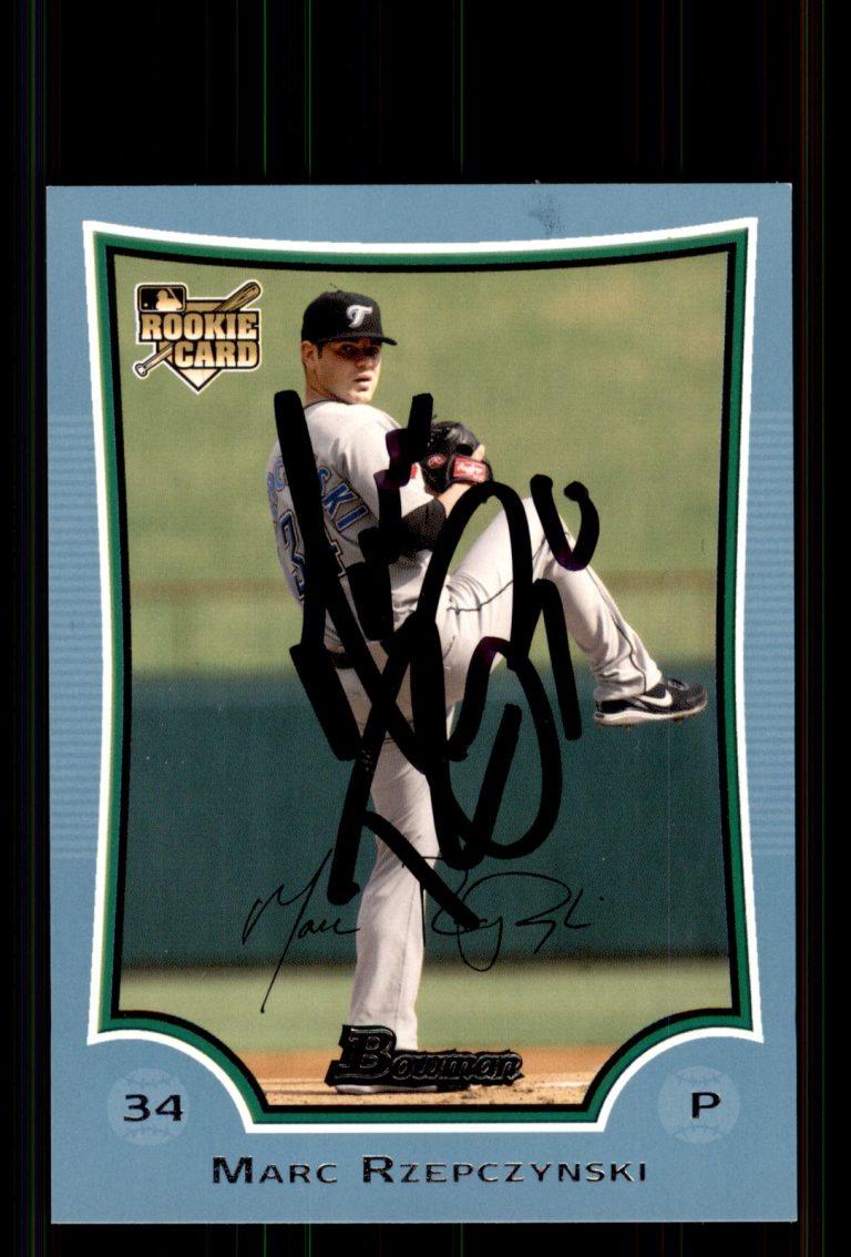 Signed Baseball Card Auto Marc Rzepczynski 2009 Bowman #BDP28 Blue Jays /399