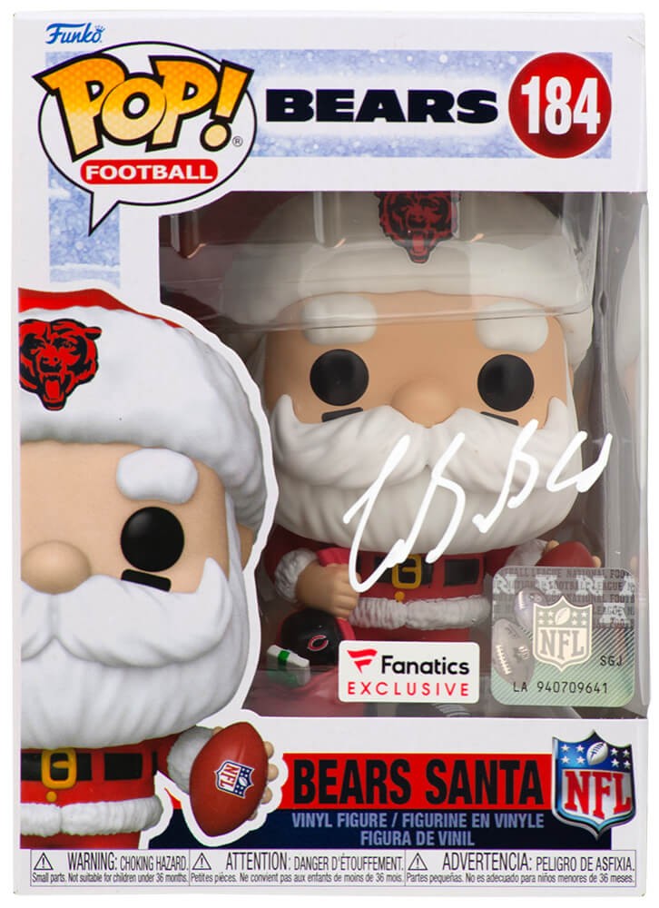 Luther Burden III Signed Chicago Bears SANTA Funko Pop Doll #184 -(SCHWARTZ COA)