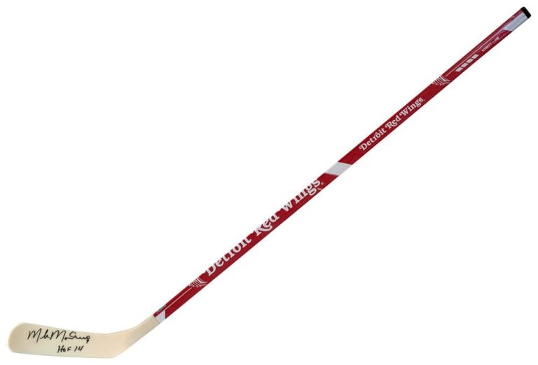 Mike Modano Signed Red Wings Logo 48 Inch Hockey Stick w/HOF'14 - (SCHWARTZ COA)