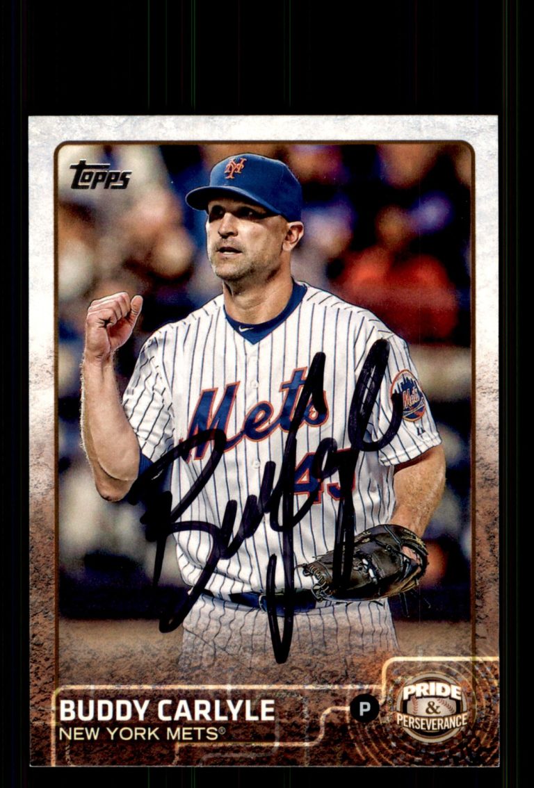 Signed Baseball Card Auto Buddy Carlyle 2015 Topps Update #PP-1 New York Mets