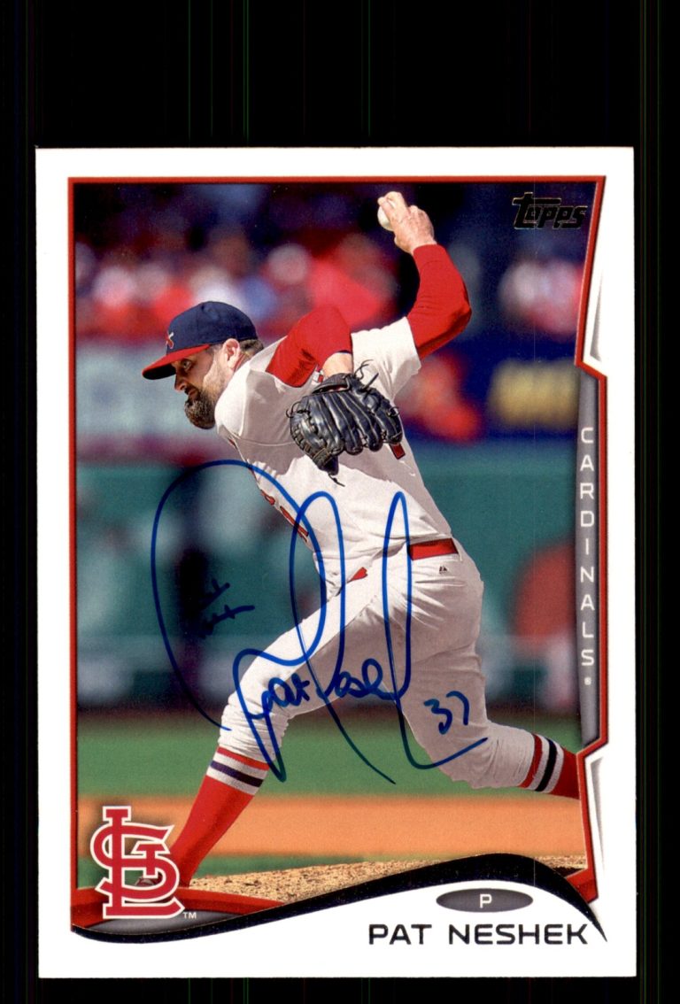Signed Baseball Card Auto Pat Neshek 2014 Topps Update #US-43 Cardinals