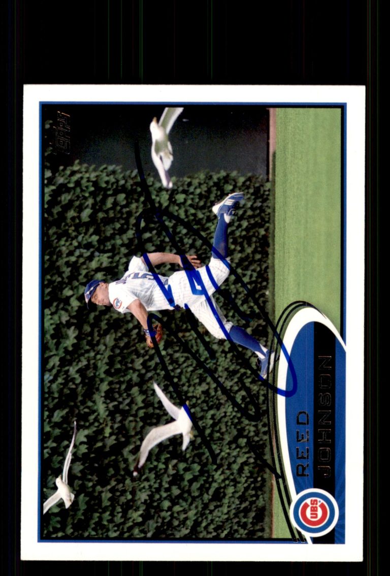 Signed Baseball Card Auto Reed Johnson 2012 Topps #172 Chicago Cubs