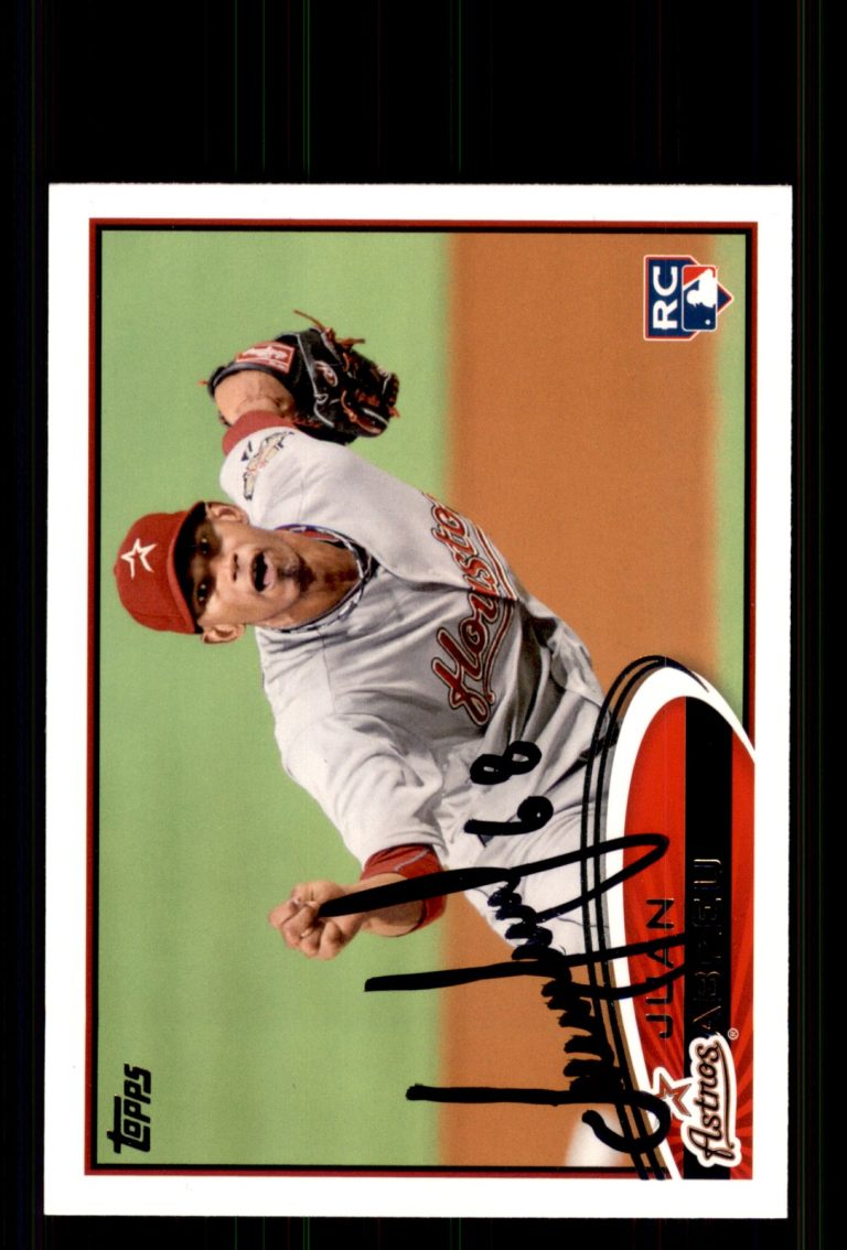 Signed Baseball Card Auto Juan Abreu 2012 Topps #604 Houston Astros