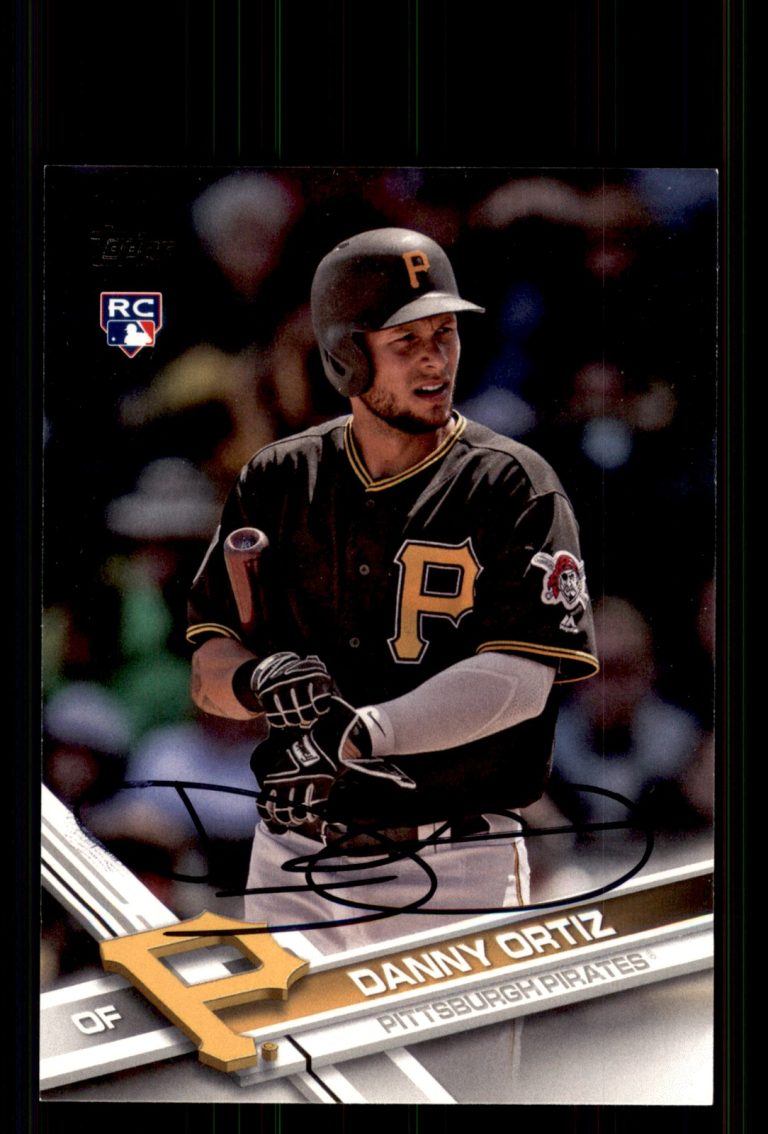 Signed Baseball Card Auto Danny Ortiz 2017 Topps Update #US30 Pittsburgh Pirates