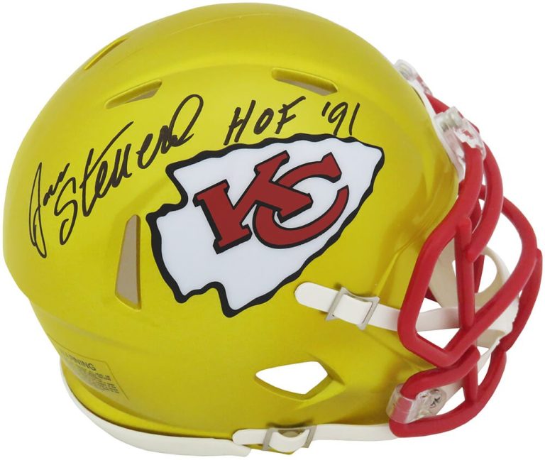 Jan Stenerud Signed KC Chiefs FLASH Riddell Speed Mini Helmet w/HOF'91 -(SS COA)