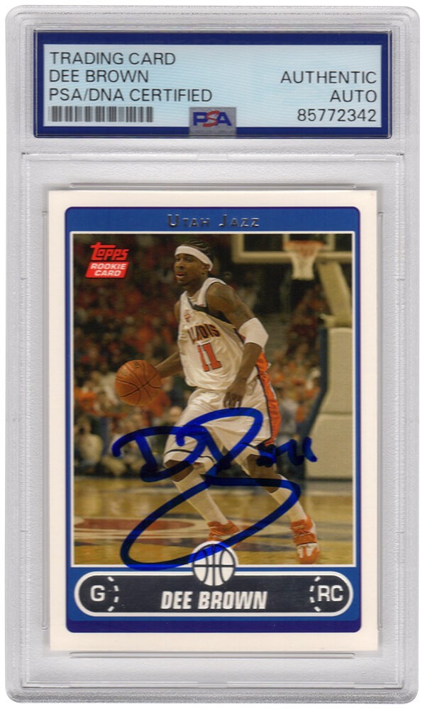 Dee Brown Signed 2006 Topps Rookie Basketball Trading Card #229 - (PSA/DNA)