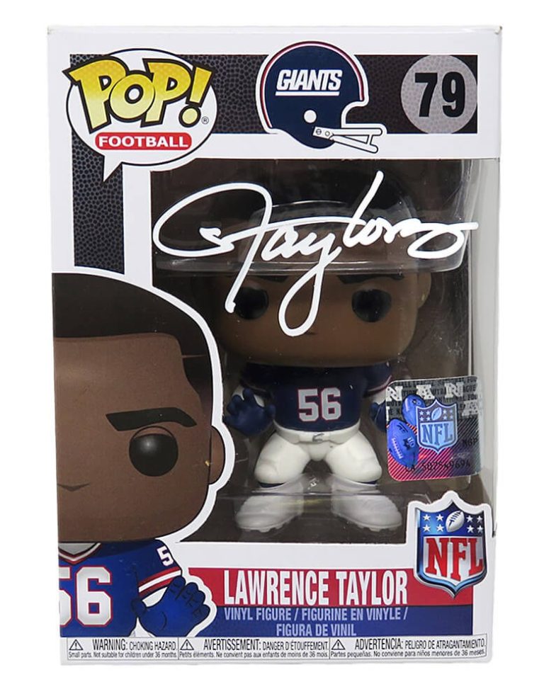 Lawrence Taylor Signed New York Giants NFL Legends Funko Pop Doll #79 - SCHWARTZ