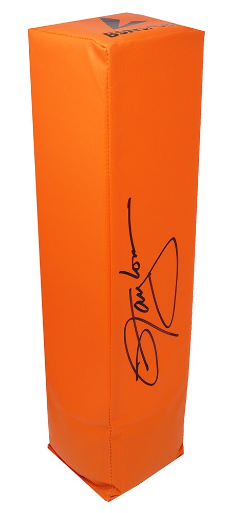 Lawrence Taylor GIANTS Signed Orange Endzone Football Pylon - SCHWARTZ