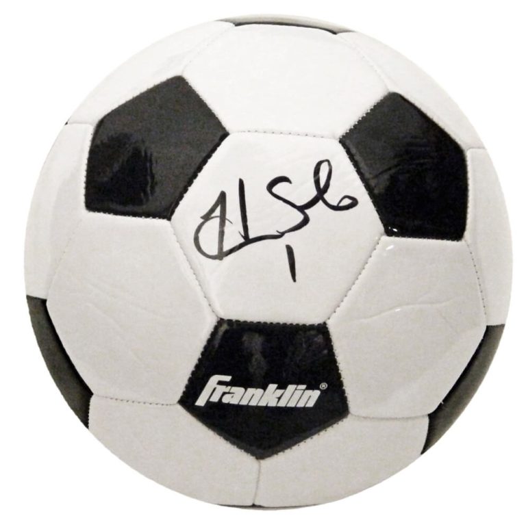 HOPE SOLO Signed Black & White Franklin Soccer Ball - SCHWARTZ