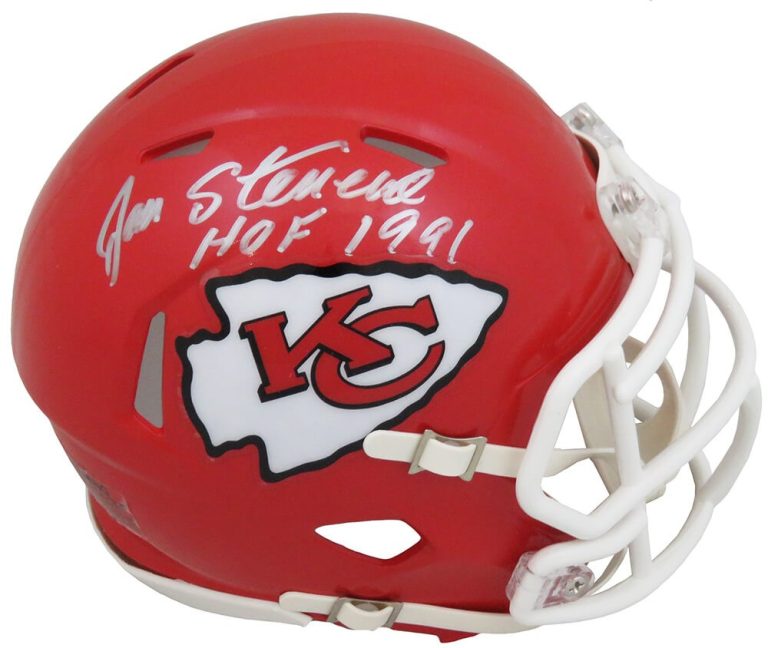 Jan Stenerud Signed KC Chiefs Riddell Speed Mini Helmet w/HOF 1991 (SS COA)