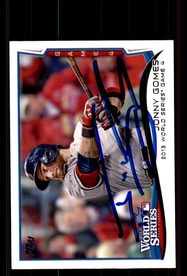 Signed Baseball Card Auto Jonny Gomes 2014 Topps #146 Boston Red Sox