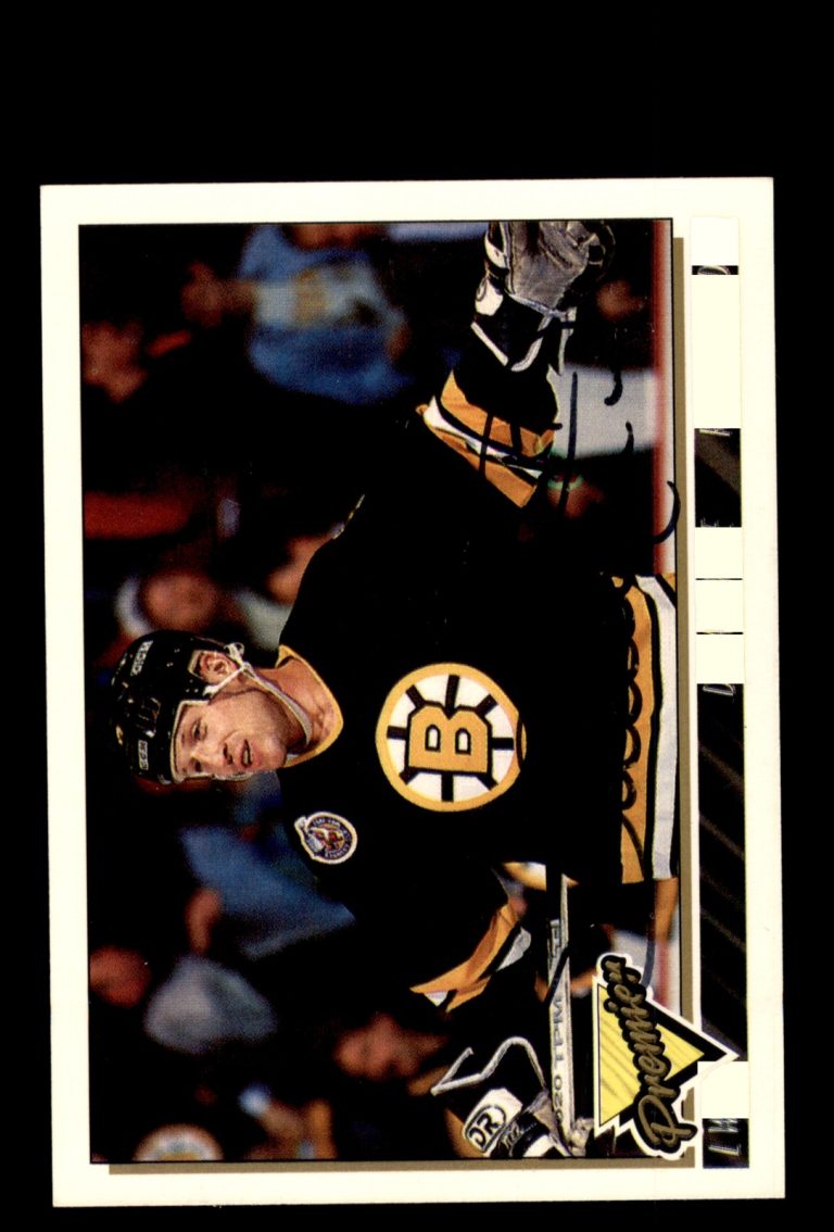 Signed Hockey Card Auto Dave Reid 1993-94 Topps Premier #67 Boston Bruins