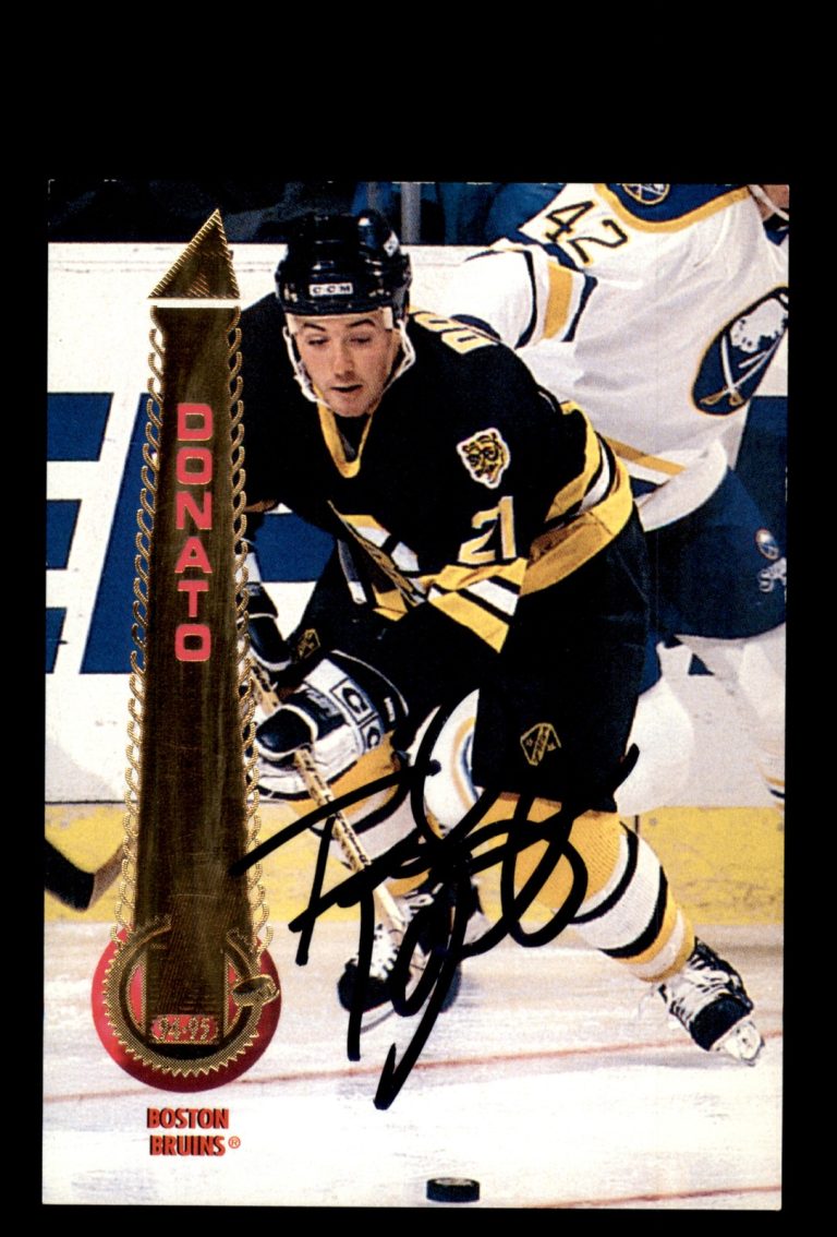 Signed Hockey Card Auto Ted Donato 1994-95 Pinnacle #146 Boston Bruins