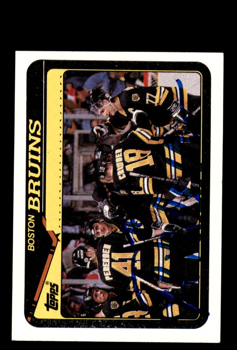 Signed Hockey Card Auto Boston Bruins 1990-91 Topps #165 Bruins Allen Pedersen