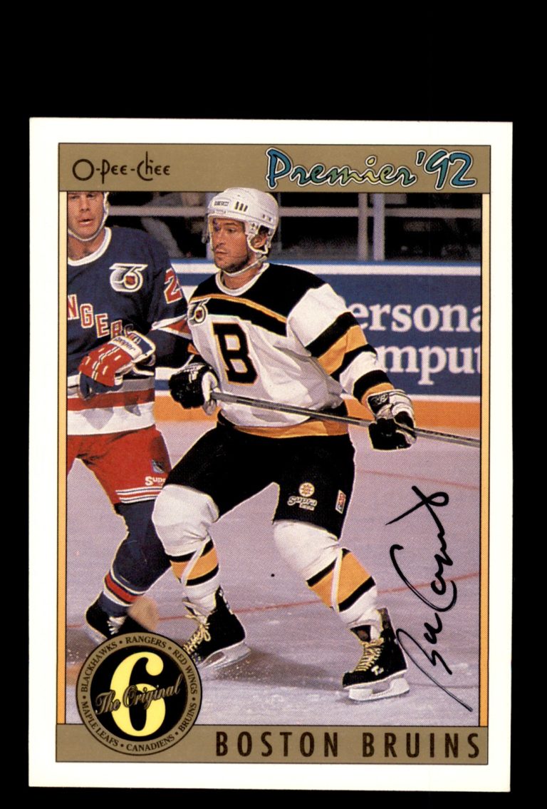 Signed Hockey Card Auto Bob Carpenter 1991-92 O-Pee-Chee Premier #148 Bruins