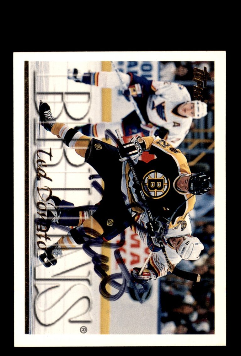 Signed Hockey Card Auto Ted Donato 1995-96 Topps #324 Boston Bruins