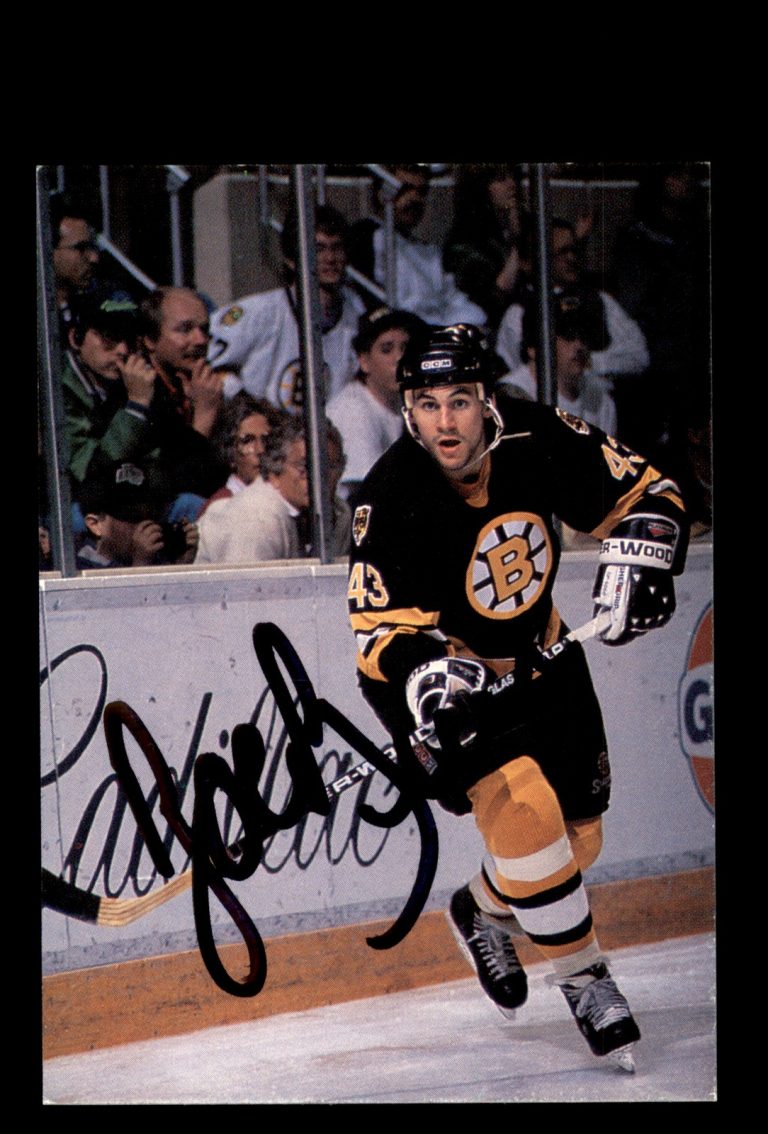 Signed Hockey Card Auto Bob Beers 1990-91 Sports Action Boston Bruins