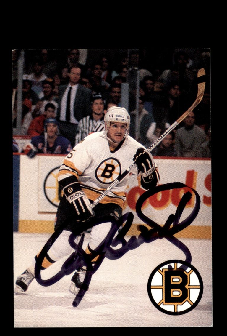 Signed Hockey Card Auto Andy Brickley 1989-90 Sports Action Boston Bruins