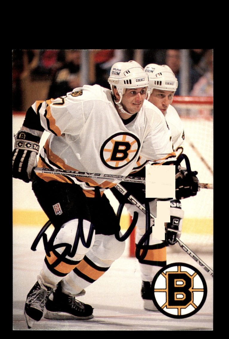 Signed Hockey Card Auto Bob Joyce 1989-90 Sports Action Boston Bruins