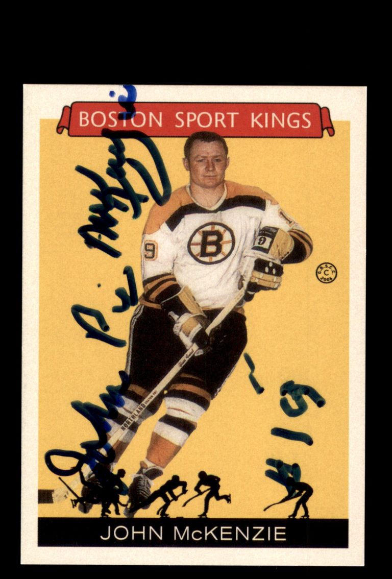 Signed Hockey Card Auto John McKenzie Boston Sport Kings #74