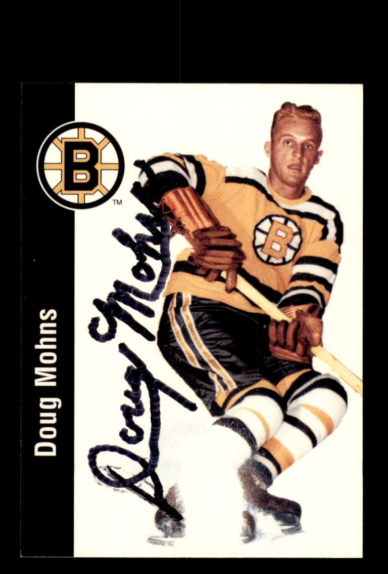 Signed Hockey Card Auto Doug Mohns 1994 Parkhurst Missing Link 1956-57 #18