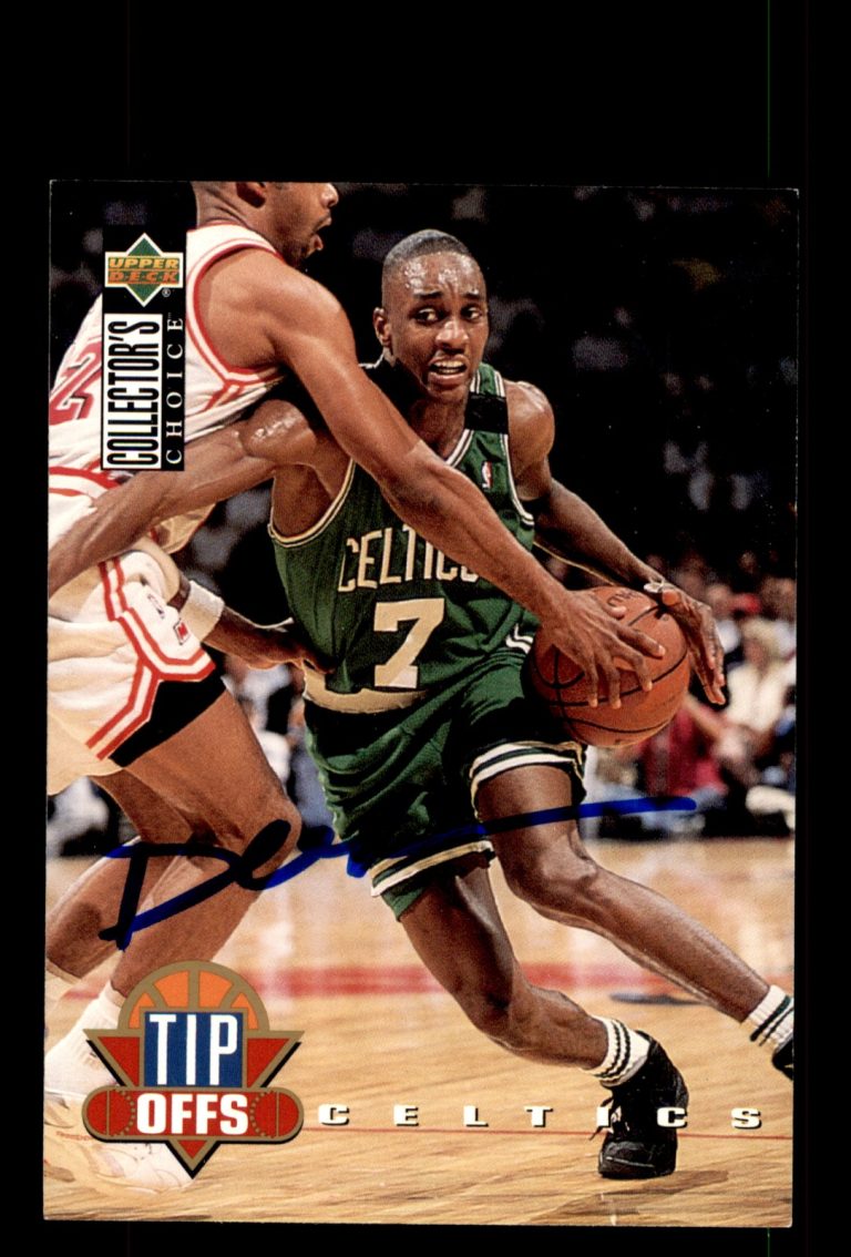 Signed Basketball Card Auto Dee Brown 1994-95 Collector's Choice #167 Celtics