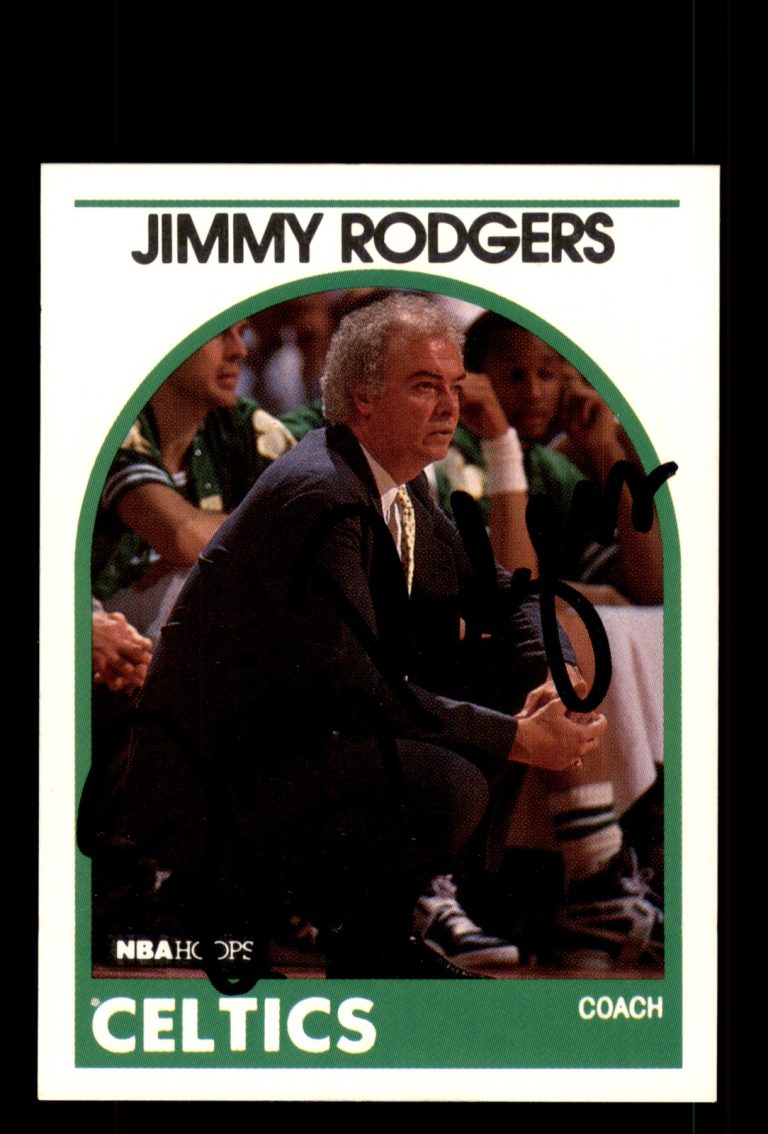 Signed Basketball Card Auto Jimmy Rodgers 1989-90 Hoops #277 Boston Celtics