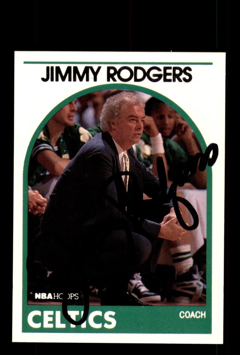 Signed Basketball Card Auto Jimmy Rodgers 1989-90 Hoops #277 Boston Celtics