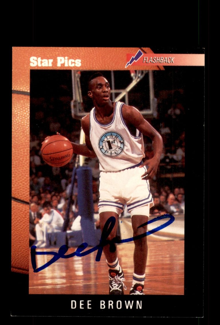 Signed Basketball Card Auto Dee Brown 1991 Star Pics #40 Jacksonville Dolphins