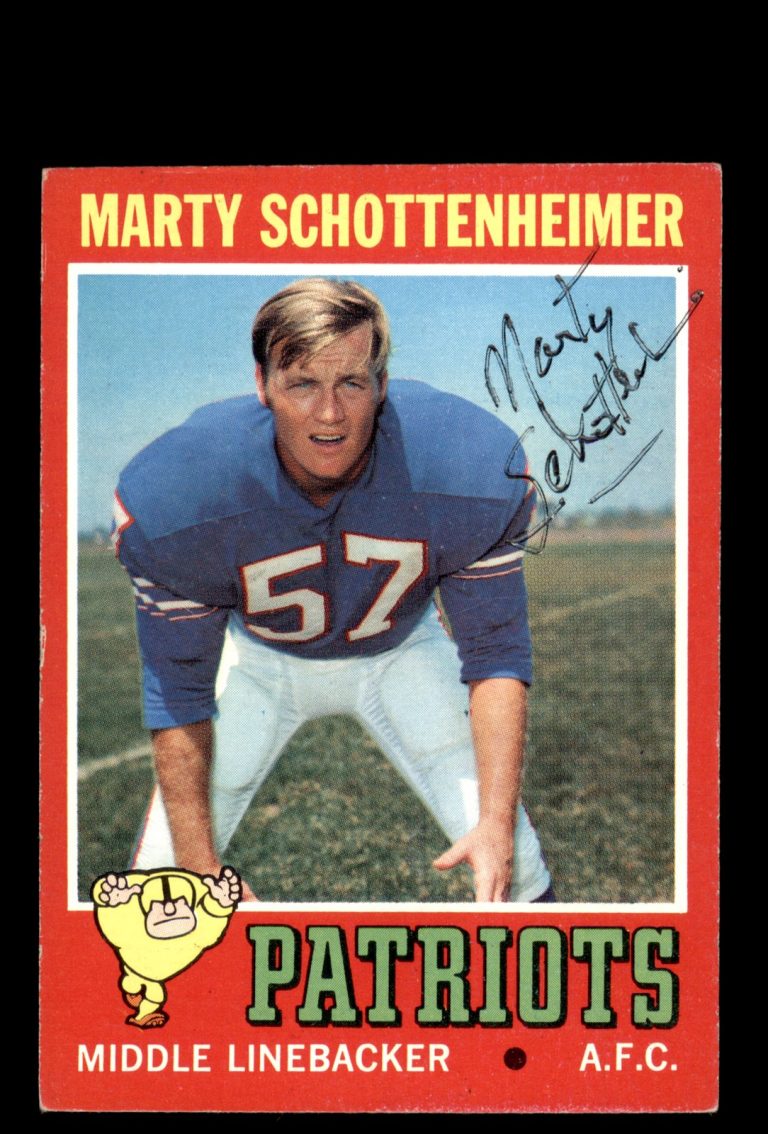 Signed Football Card Auto Marty Schottenheimer 1971 Topps #3 *Error Back