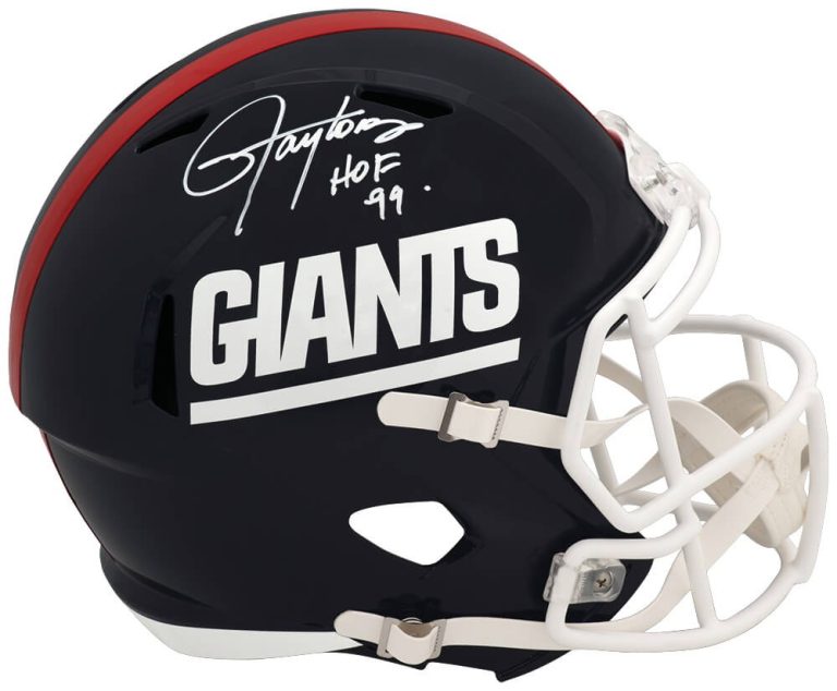 Lawrence Taylor Signed NY Giants T/B Riddell F/S Replica Helmet w/HOF - (SS COA)