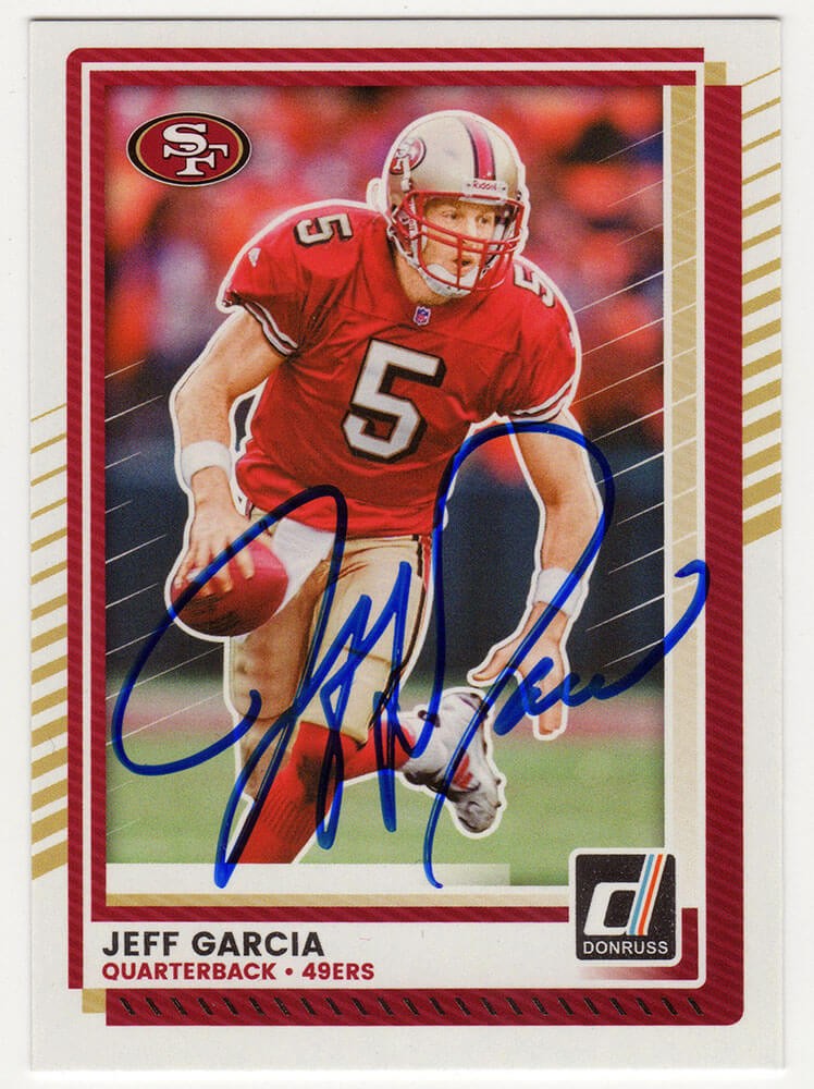 Jeff Garcia Signed 49ers 2025 Donruss Football Card #229 - (SCHWARTZ SPORTS COA)