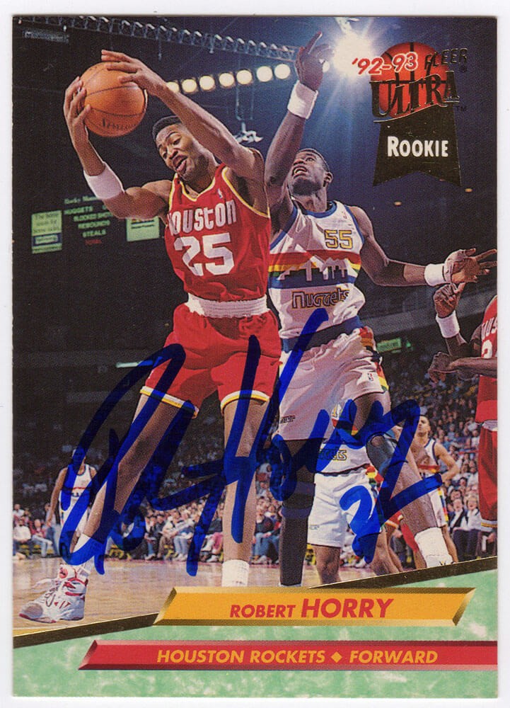 Robert Horry Signed Rockets 1992 Fleer Ultra Rookie Basketball Card #271 -SS COA