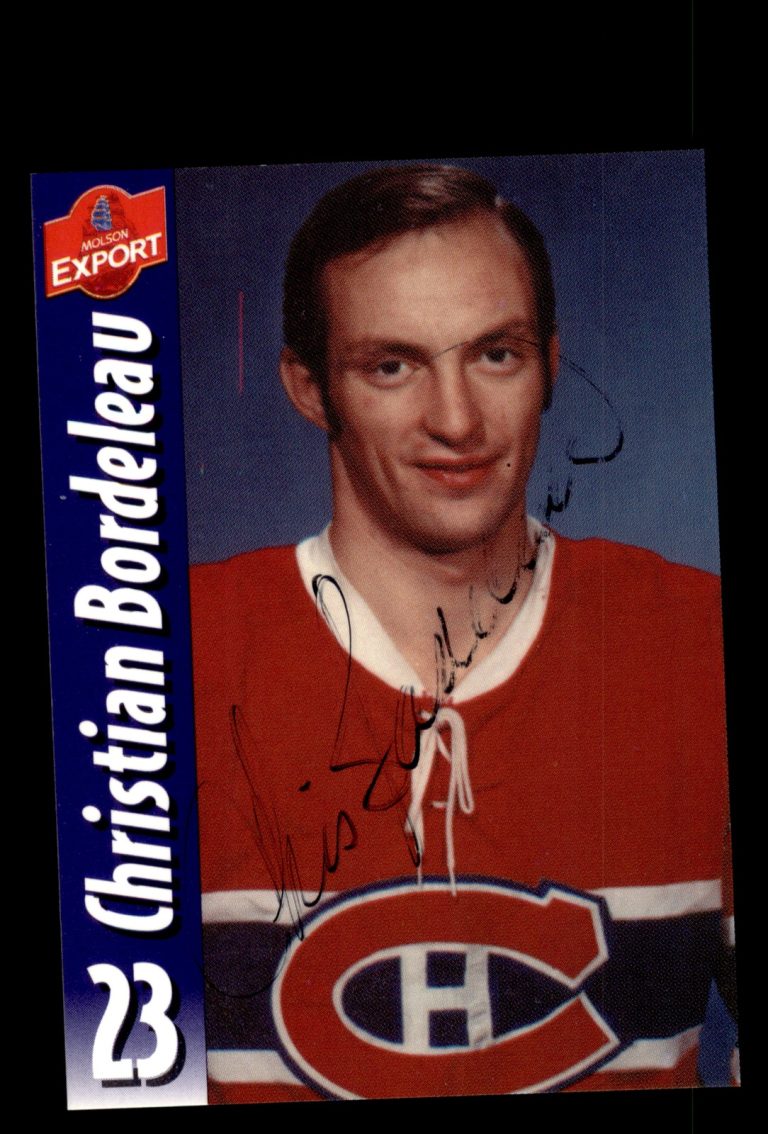 Signed Hockey Card Auto Christian Bordeleau 2009 Molson Montreal Canadiens