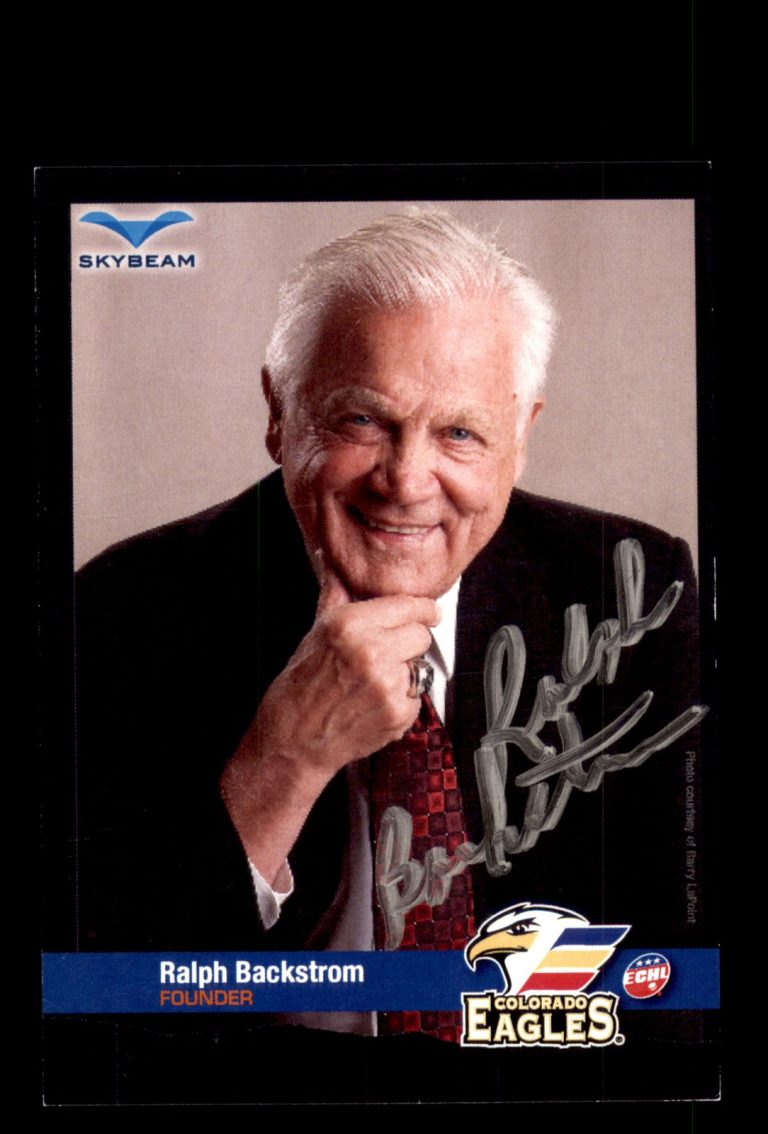 Signed Hockey Card Auto Ralph Backstrom 2011-12 Skybeam Colorado Eagles ECHL