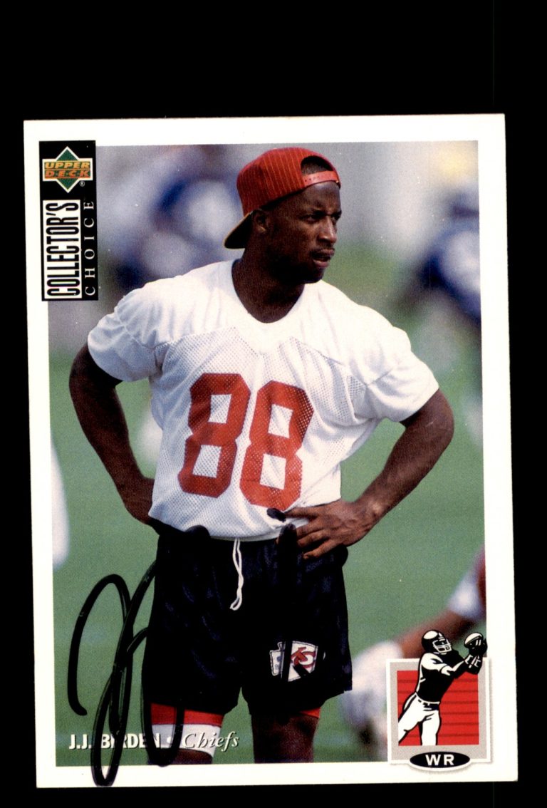 Signed Football Card Auto J.J. Birden 1994 Collector's Choice #337 Chiefs