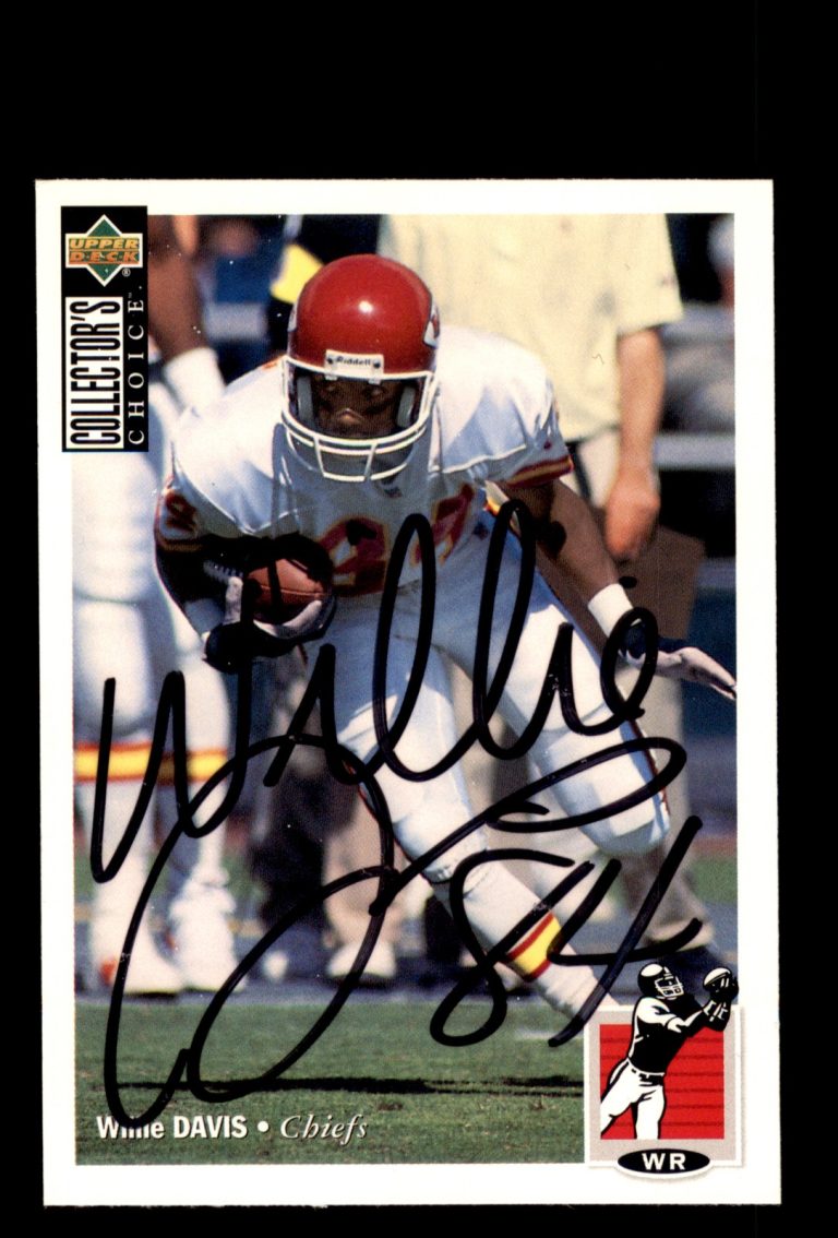 Signed Football Card Auto Willie Davis 1994 Collector's Choice #302 Chiefs