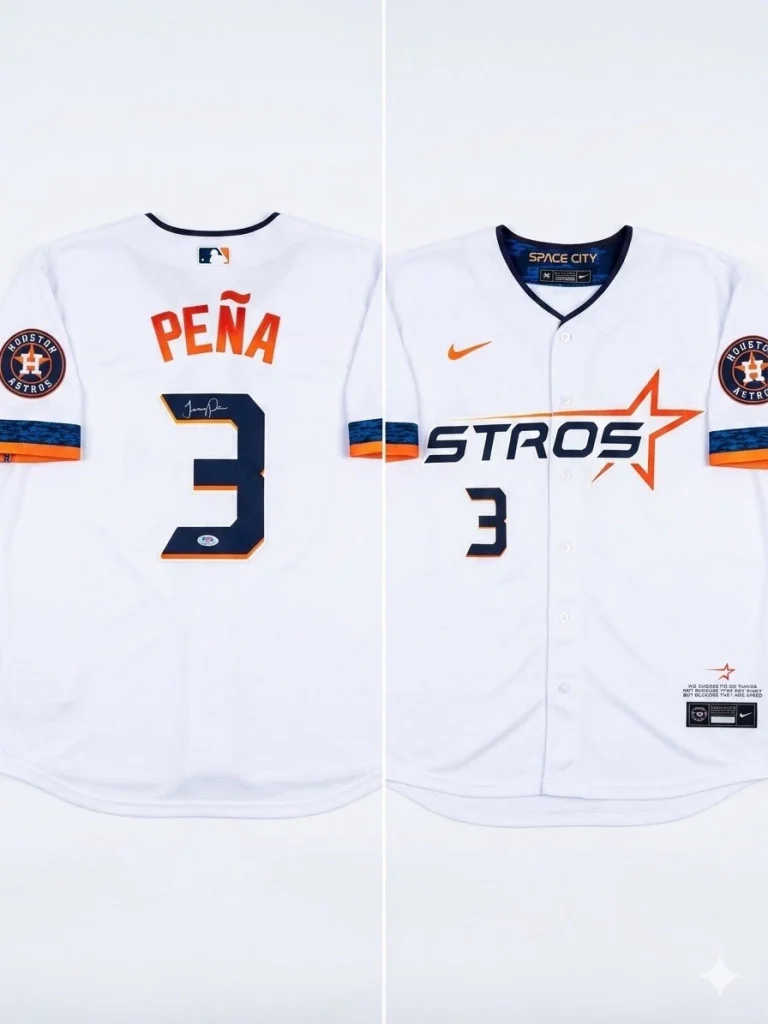 Jeremy Peña Houston Astros Signed Jersey PSA Authentic Autographed