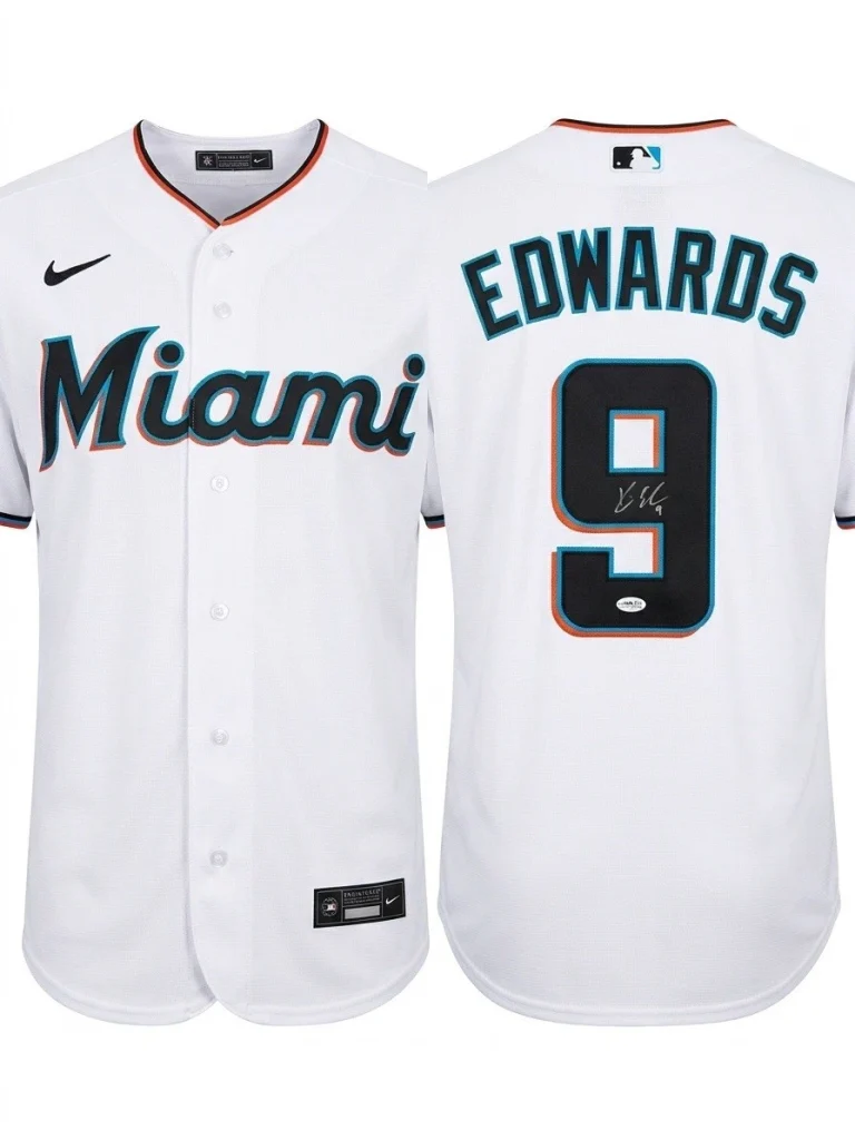 Xavier Edwards Signed Jersey JSA Authentic Miami Marlins Autographed