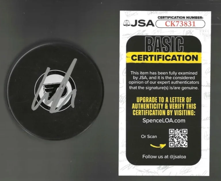 Christian Dvorak Signed Philadelphia Flyers Puck JSA COA