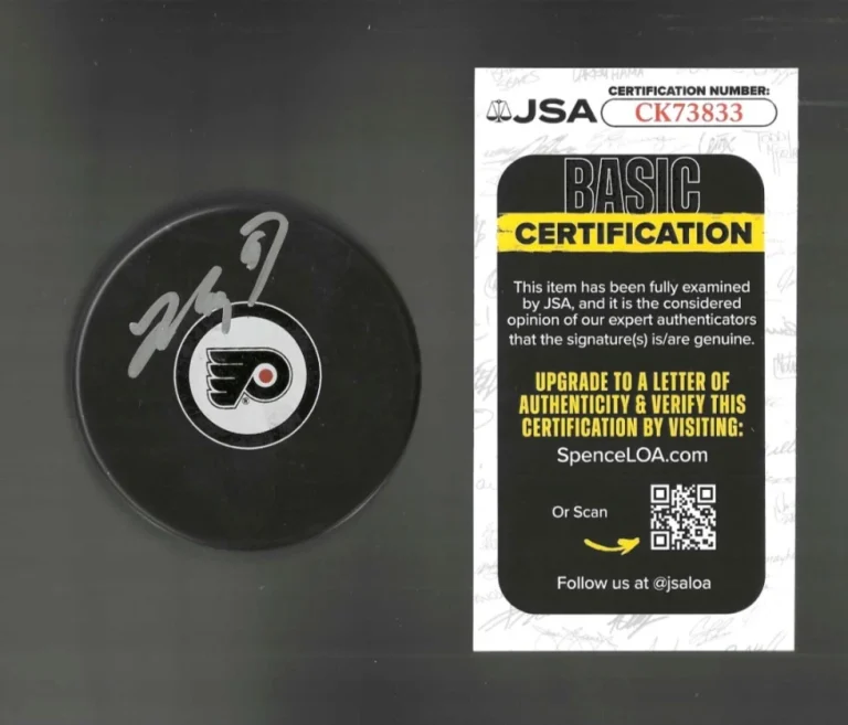 Jamie Drysdale Signed Philadelphia Flyers Puck JSA COA