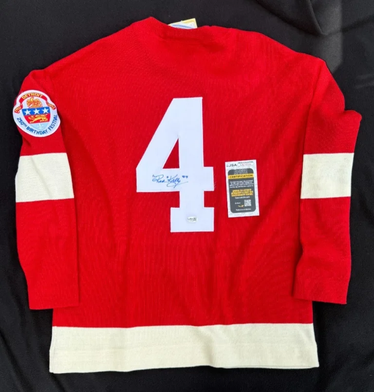 Red Kelly Signed Detroit Red Wings Heritage Sweater Jersey JSA COA NWT XL