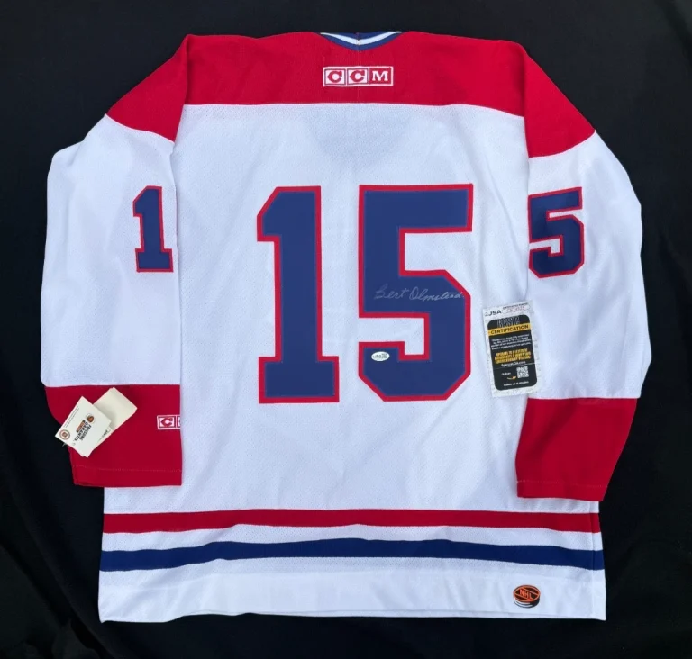Bert Olmstead Signed Montreal Canadiens CCM Jersey NWT  XL JSA COA