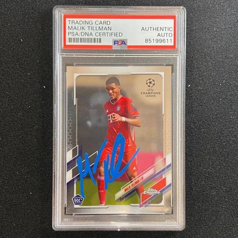 2021 Topps Soccer #5 Malik Tillman signed Card PSA/DNA AUTO FC Bayern Munich USA