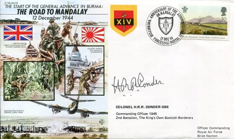 Colonel H. R. R. Conder Road To Mandalay Burma Scottis WWII War Signed Autograph