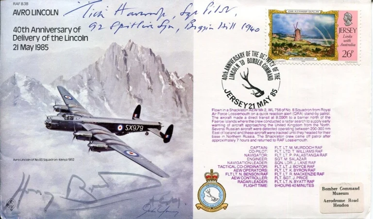 Air Chief Marshal Harry Broadhurst RAF WWII War Pilot Ace Signed Autograph