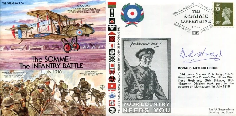 Donald Hodge Last Surviving British Veteran WWI War Signed Autograph