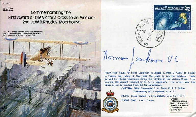Norman Jackson Victoria Cross VC Schweinfurt Bombing WWII War Signed Autograph