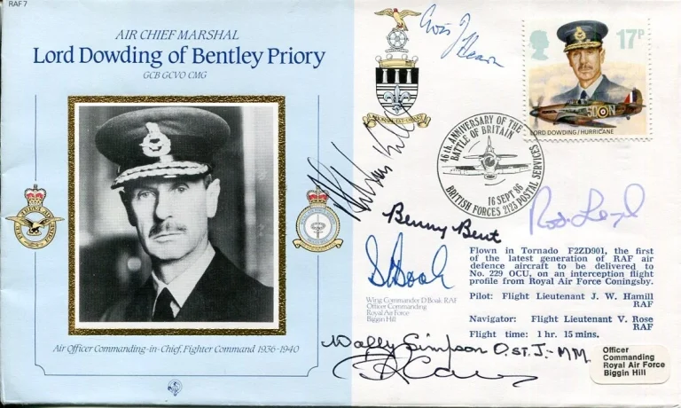 Biggin Hill Battle Of Britain WWII War 7 RAF Veterans Signed Autograph