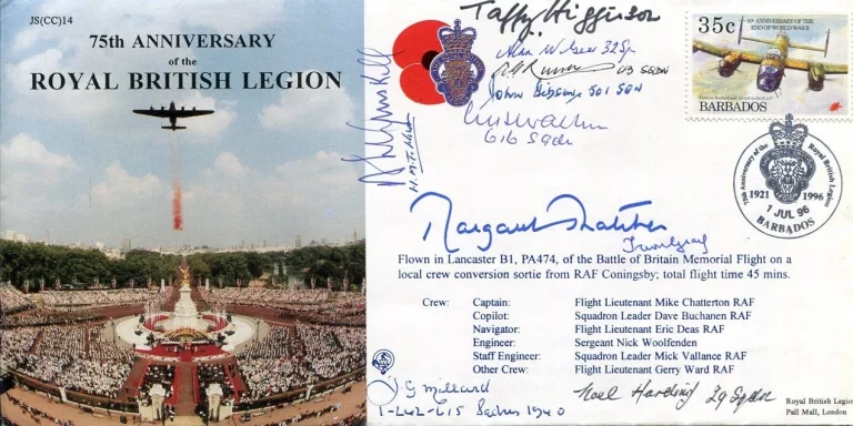 Margaret Thatcher Plus 8 Battle Of Britain RAF Pilots WWII War Signed Autograph